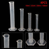 4X Plastic Measuring Cylinder Trial Liquid Tube Laboratory Test exact Graduated