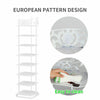 8 Tier Shoe Storage Organiser Shelf Rack Cabinet White Stand Iron Footwear Unit
