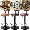 2x Bar Stools Faux Leather Kitchen Cafe Swivel Bar Stool Padded Chair Gas Lift