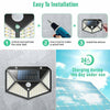 1X 100LED Solar Power PIR Motion Sensor Wall Lights Outdoor Garden Security Lamp