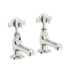 Victorian Chrome Bathroom Sink Twin Tap Bath Filler Shower Mixer Basin Mixer Set