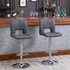 Swivel Linen Fabric Bar stool Armless Adjustable Height, Set of 2