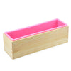 DIY Wood Loaf Soap Mould Silicone Mold Cake Making Tool Wooden Box+Slicer Cutter