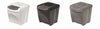 Grey 20 Litre Large Stackable Recycling Sorting Colour Coded Plastic Bins w Lid