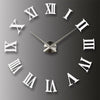 3D DIY Extra Large Roman Numerals Luxury Mirror Wall Sticker Clock Home Decor UK