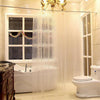 3D EVA Diamond Shower Curtain Clear Waterproof Plastic Water Cube Thicker &Hooks