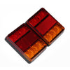 2pc 12v 8led Carvan Van Truck Lorry Trailer Rear Tail Stop Lights Indicator Lamp