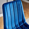 4 Pcs Blue Velvet Dining Chairs Accent Chairs Padded Seat Kitchen Dining Room BN