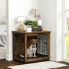 Wood Large Dog Pet Crate Furniture Sofa Side End Table Movable Tray 2 Metal Door