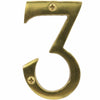 Securit Large Solid Brass Door Numbers 3"/75 mm Polished House Flat Apartment