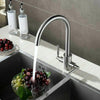 Modern Kitchen Taps Twin Dual Lever Hot Cold Tap Swivel Spout Mono Mixer