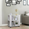 Bedside Table Small Side End Table Nightstand Storage Organizer Cabinet W/Wheels