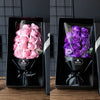 6 Colors Artificial Soap Rose Flower Bouquet Bear Wedding Valentine's Day Gift