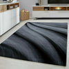 WAVES 6630 MODERN DESIGN RUG BLACK GREY SOFT LARGE FLOOR BEDROOM CARPET RUGS