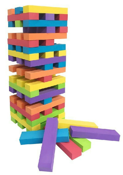 60 Blocks Giant 1.2m EVA Foam Tumbling Tower Indoors & Garden Jenga Family Game