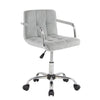 Cushioned Computer Office Desk Chair Chrome Legs Lift Swivel Small Adjustable