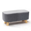 Linen Fabric Padded Stool Bench Footstool Pouffe Living Room Bedroom Footrest