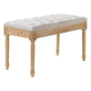 16" Upholstered Bench Ottoman Bench for Entryway Dining Room Bedroom Beige