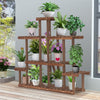 Large Vertical Wood Plant Stand Multiple Indoor Plants Shelf Corner Room Terrace