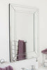 Large Wall Mirror Art Deco All Glass Rectangle Frameless 3ft X 2Ft 90cm X 60cm