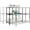 3 TIER METAL STORAGE RACK/SHELVING BOOK SHELF KITCHEN/OFFICE DISPLAY UNIT 90CM