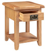 Small Oak Side Table | Narrow Wooden End/Lamp/ Bedside Cabinet | Nightstand