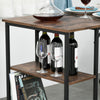 Height Dining Table Set With 2 Stools & Side Shelf 3 Pieces Bar Set