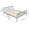 Modern Wooden Slatted Bed Frame 4ft6 5ft Double/ King Size Bedstead Adult Kids