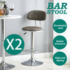 2X Rattan PU Bar Stools Breakfast Bar Chair Kitchen Stool Swivel Barstool