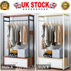 Wooden Open Wardrobe Closet Bedroom Storage Shelves Hanging Shelves & Drawer UK