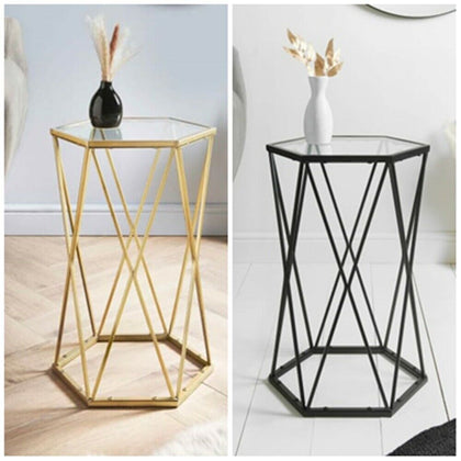 NEW ELEGANT STYLE BAVARIA SIDE TABLE HOME OFFICE TEA COFFEE TABLE BLACK / GOLD
