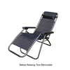 2 x ZERO GRAVITY CHAIR SUN LOUNGER OUTDOOR GARDEN FOLDING RECLINING ADJUSTABLE