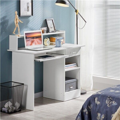 Computer Desk W/ 1 Drawer Keyboard Tray Adjustable Table Home Office Furniture