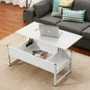 Lift Up Top Coffee Tables with Hidden Storage Metal Frame Leg Modern Tea Table
