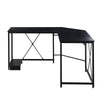 L-shaped Corner Computer Desk Office Workstation Metal Leg Home Table&Stand MDF