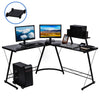 ONETWOFIT Corner L-Shape Desk Home Office Gaming Computer PC Workstation Black