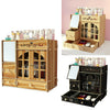 Wooden Cosmetic Makeup Display Organizer Drawer Case Box Jewelry Storage Cabinet