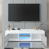 Modern TV Unit Stand White Cabinet Wood Matt & High Gloss Doors Sideboard LED