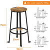 Barstools 75cm Pub Height Stools with Metal Frame Backless Set of 2 Bar Stools
