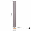 Tall Floor Lamp Lighting w/ Fabric Shade for Bedroom Living - Grey