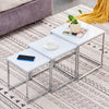 Modern Nest of Tables Coffee Table Side End Table Home Living Room Black White