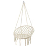 Black/White Hanging Lace Hammock Chair Swing Rope Outdoor Indoor Bar Garden Seat (Beige)