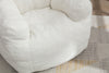 Cord Beanbag Sofa with Tufted Memory Foam filling Bean Bag Chair Armchair White