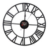 Metal 40CM 3D Wall Clock Round Antique Industrial Roman Numeral Home Cafe Decor