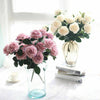 10 Heads Bouquet Silk Rose Artificial Flowers Fake Buch Wedding Home Party Decor