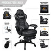 Executive Gaming Office Racing Chair Swivel Computer Desk Footrest Home