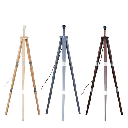 Tall Tripod Floor Lamp Base Wooden / Metal Lighting Modern Living Room Lights