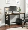Industrial Computer Desk Rustic Metal Workstation Vintage Retro Writing Table