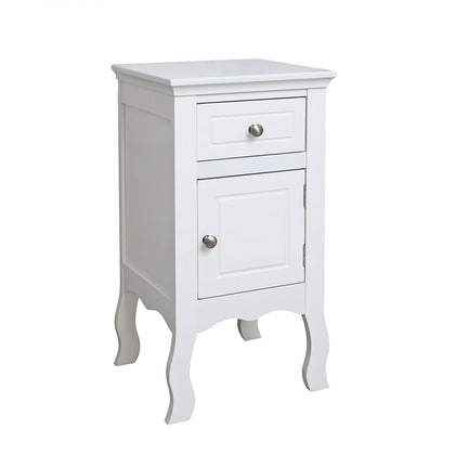 Bedside Storage Cabinet Table Unit With a Drawer & Cupboard for Living/Bedroom