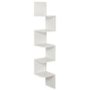 White Shelf Wall Unit Bookcase 5 Tier Floating Corner Book Storage Display Stand